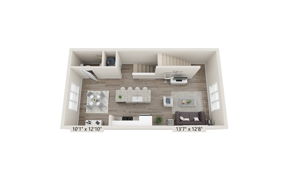 The Ardmore - 3 bedroom floorplan layout with 3 baths and 1990 square feet. (Floor 1)