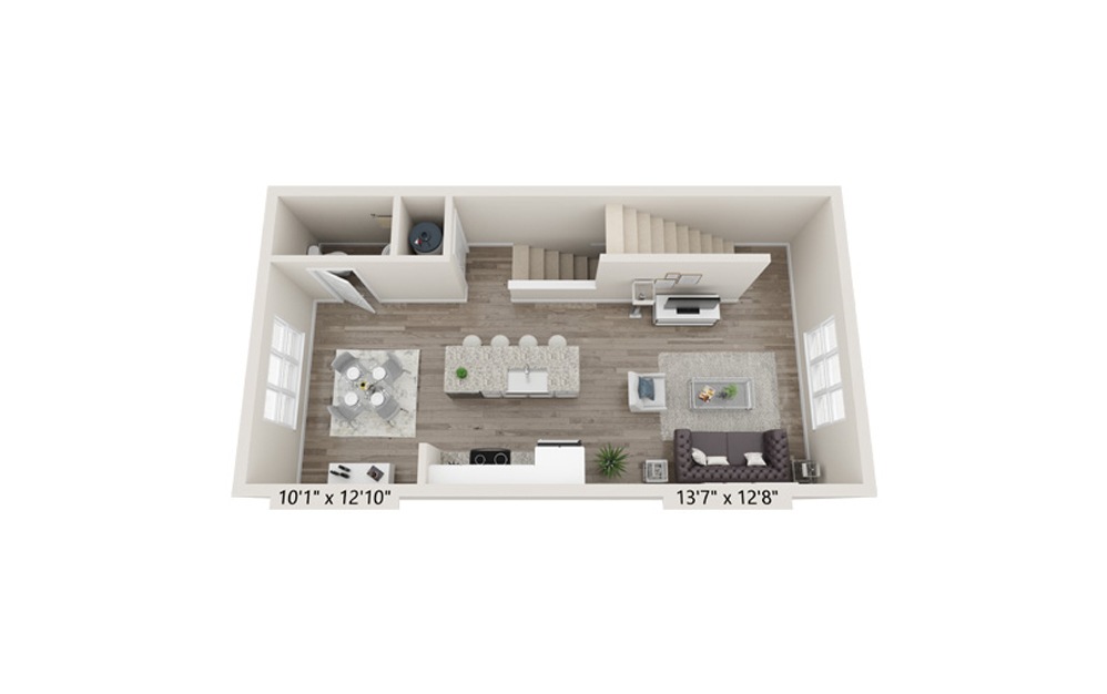 The Ardmore - 3 bedroom floorplan layout with 3 bathrooms and 1990 square feet (Floor 1)